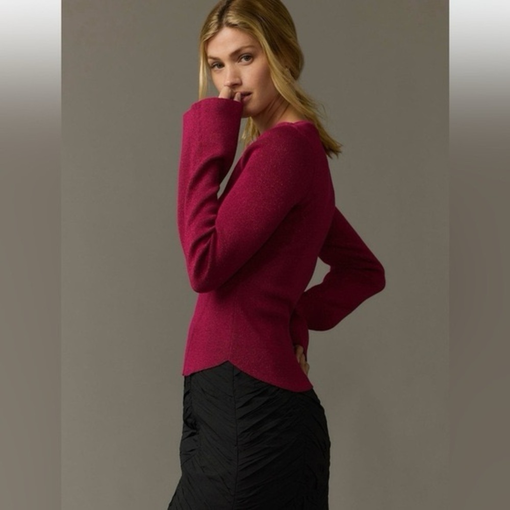 NWT Size S  Maeve SquareNeck BellSleeve Sweater - Picture 3 of 16